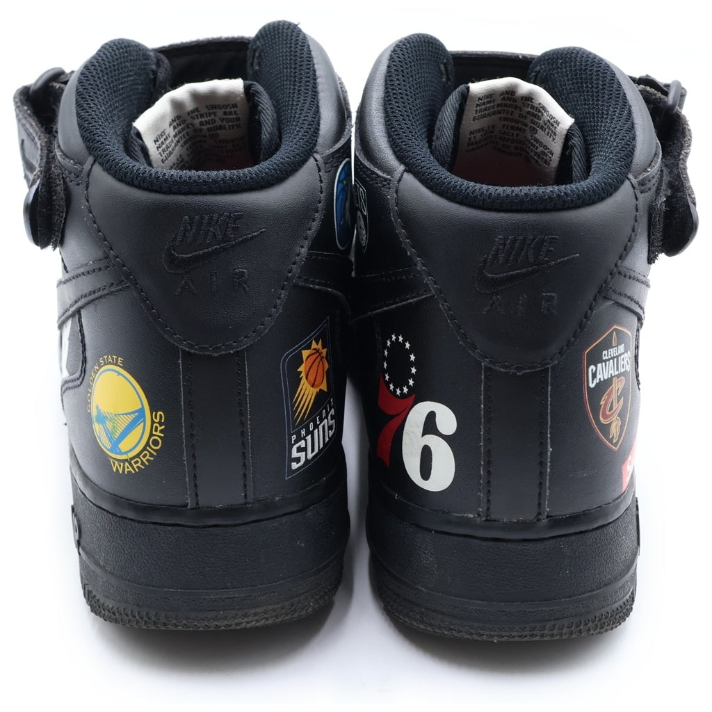 NIKE(ナイキ) ×Supreme ×NBA AIR FORCE1 MID '07 AQ8017-001 シュプリーム エヌビーエー エアフォース1 ミドルカットスニーカー ブラック US9.5/27.5cm