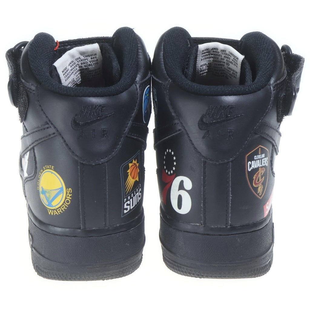NIKE(ナイキ) ×Supreme ×NBA AIR FORCE1 MID '07 AQ8017-001 シュプリーム エヌビーエー エアフォース1 ミドルカットスニーカー ブラック US9.5/27.5cm