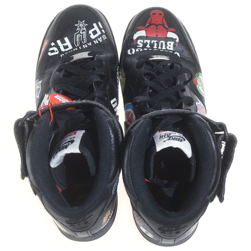 NIKE(ナイキ) ×Supreme ×NBA AIR FORCE1 MID '07 AQ8017-001 シュプリーム エヌビーエー エアフォース1 ミドルカットスニーカー ブラック US9.5/27.5cm