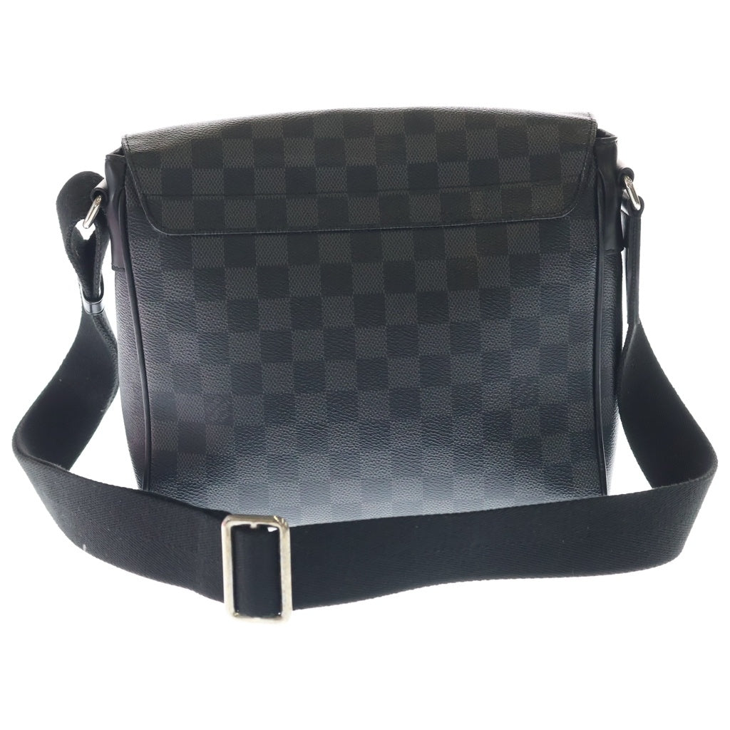 LOUIS VUITTON(ルイヴィトン) ディストリクトPM ダミエ グラフィット PVC レザー ショルダーバッグ ブラック N41028 レディース