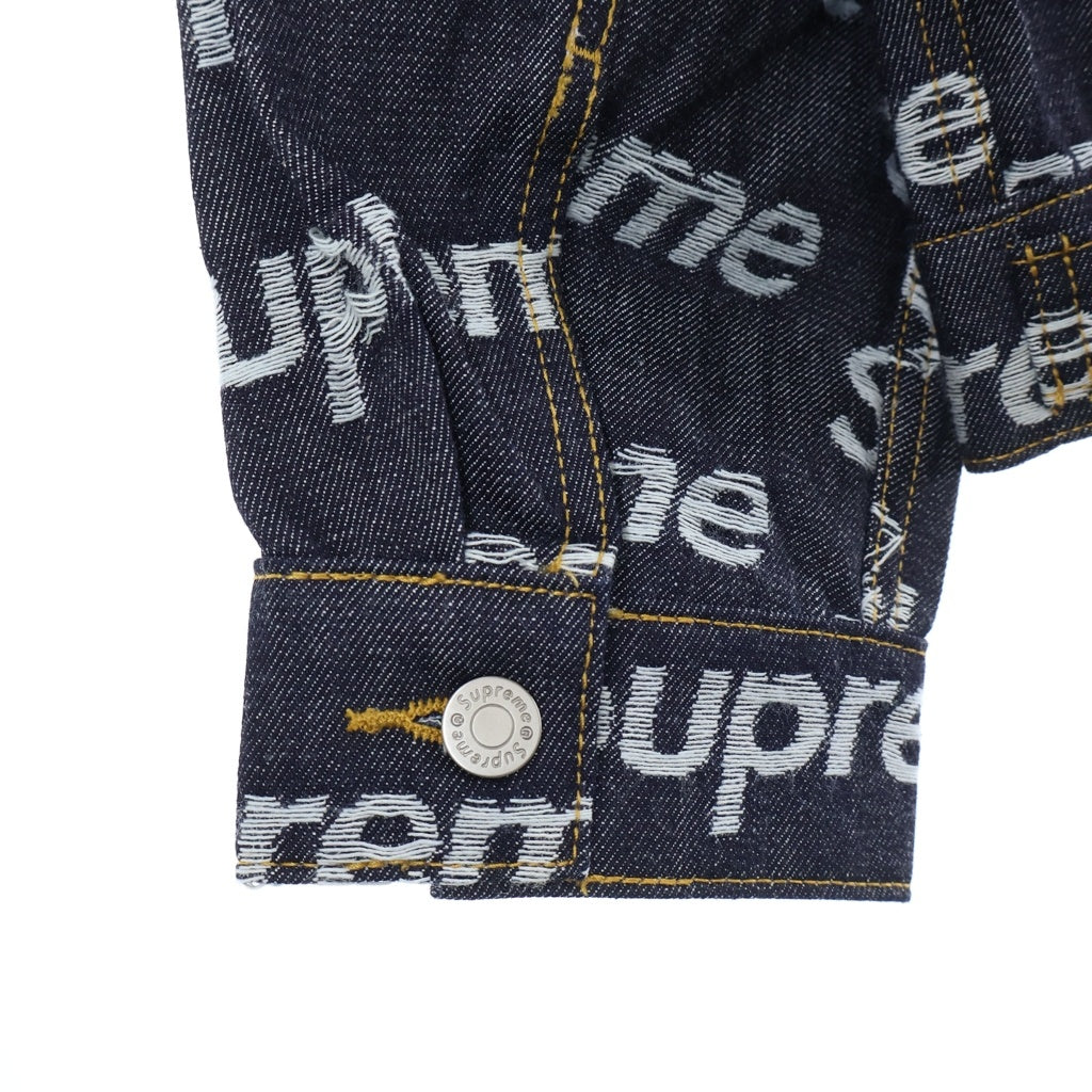 SUPREME(シュプリーム) 25AW JACQUARD LOGOS DENIM TRUCKER JACKET INDIGOジャカード ロゴ デニム トラッカー ジャケット インディゴ