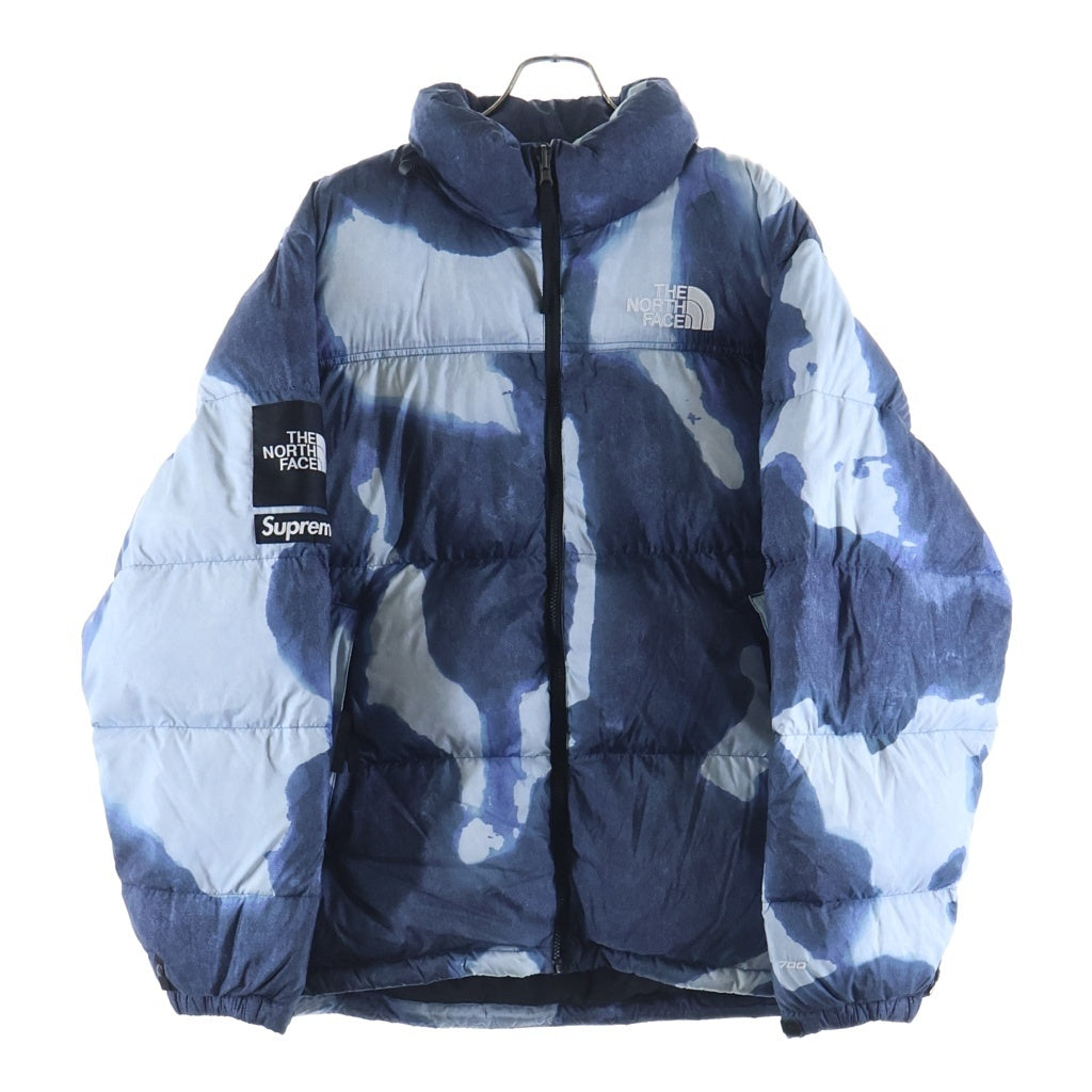 SUPREME(シュプリーム) ×THE NORTH FACE BLEACHED DENIM NUPTSE JAKET INDIGO ザノースフェイス ブリーチド デニム プリント ヌプシ ジャケット インディゴ