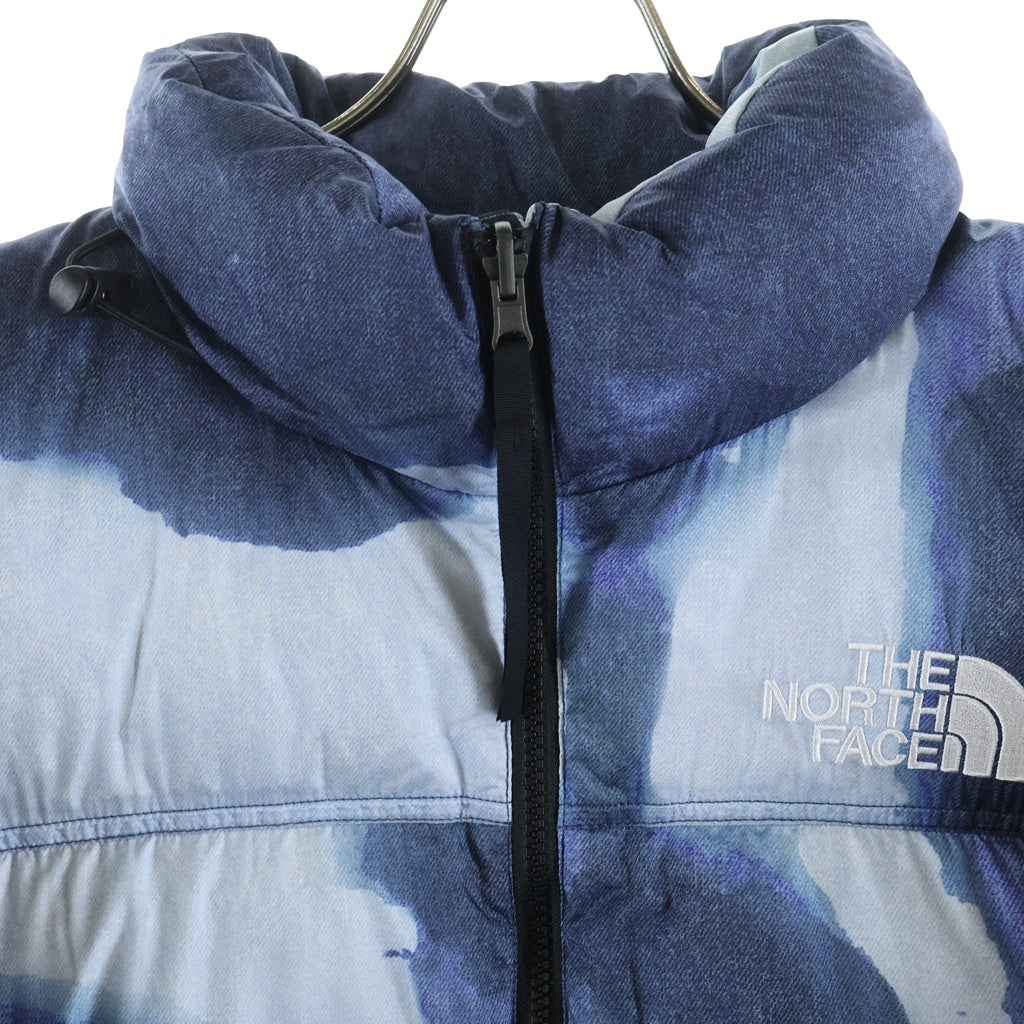 SUPREME(シュプリーム) ×THE NORTH FACE BLEACHED DENIM NUPTSE JAKET INDIGO ザノースフェイス ブリーチド デニム プリント ヌプシ ジャケット インディゴ