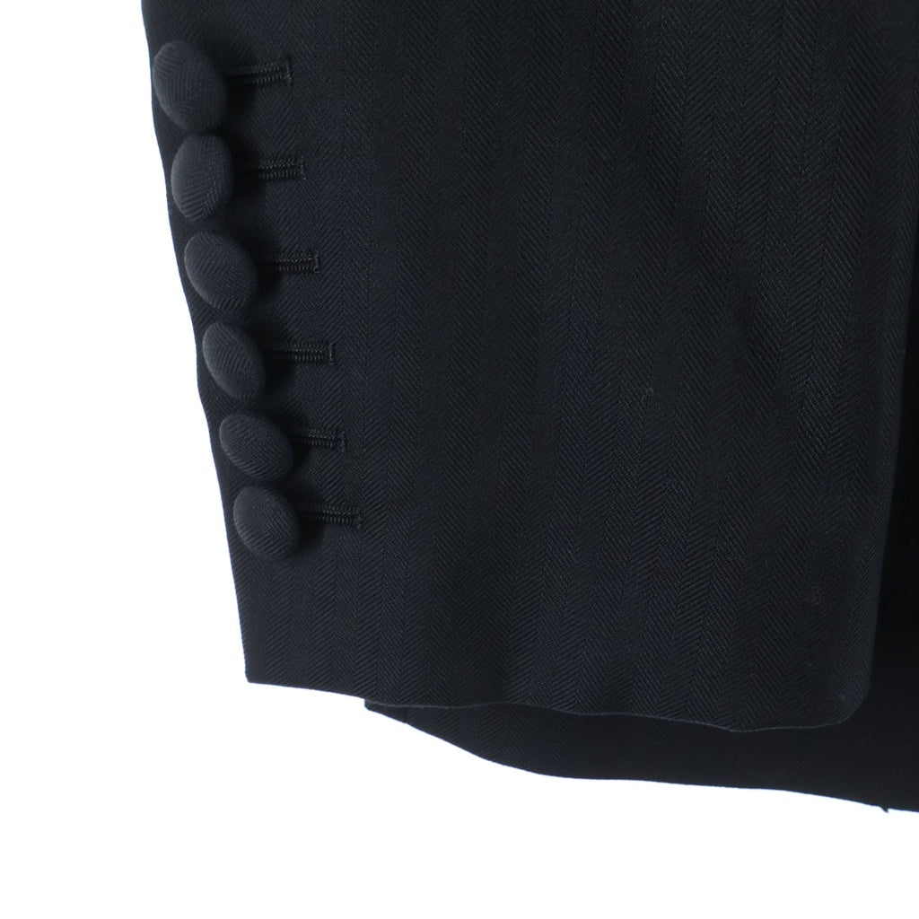 GIVENCHY(ジバンシィ) ストライプ ウール 1B シングルテーラードジャケット ブラック GVP2M1