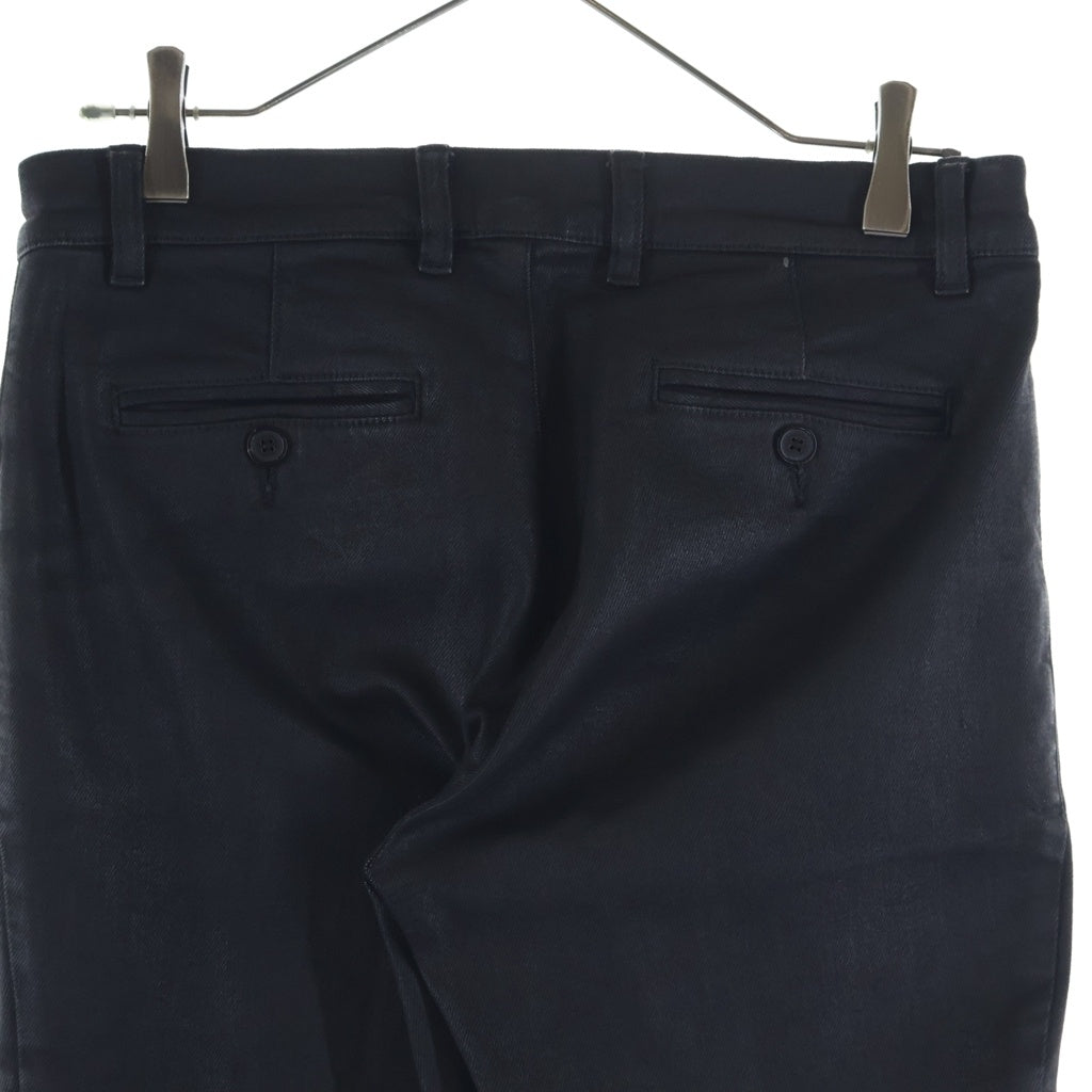BALMAIN(バルマン) コットン コーティング加工 ストレッチ バイカーパンツ ブラック W6HD528C807