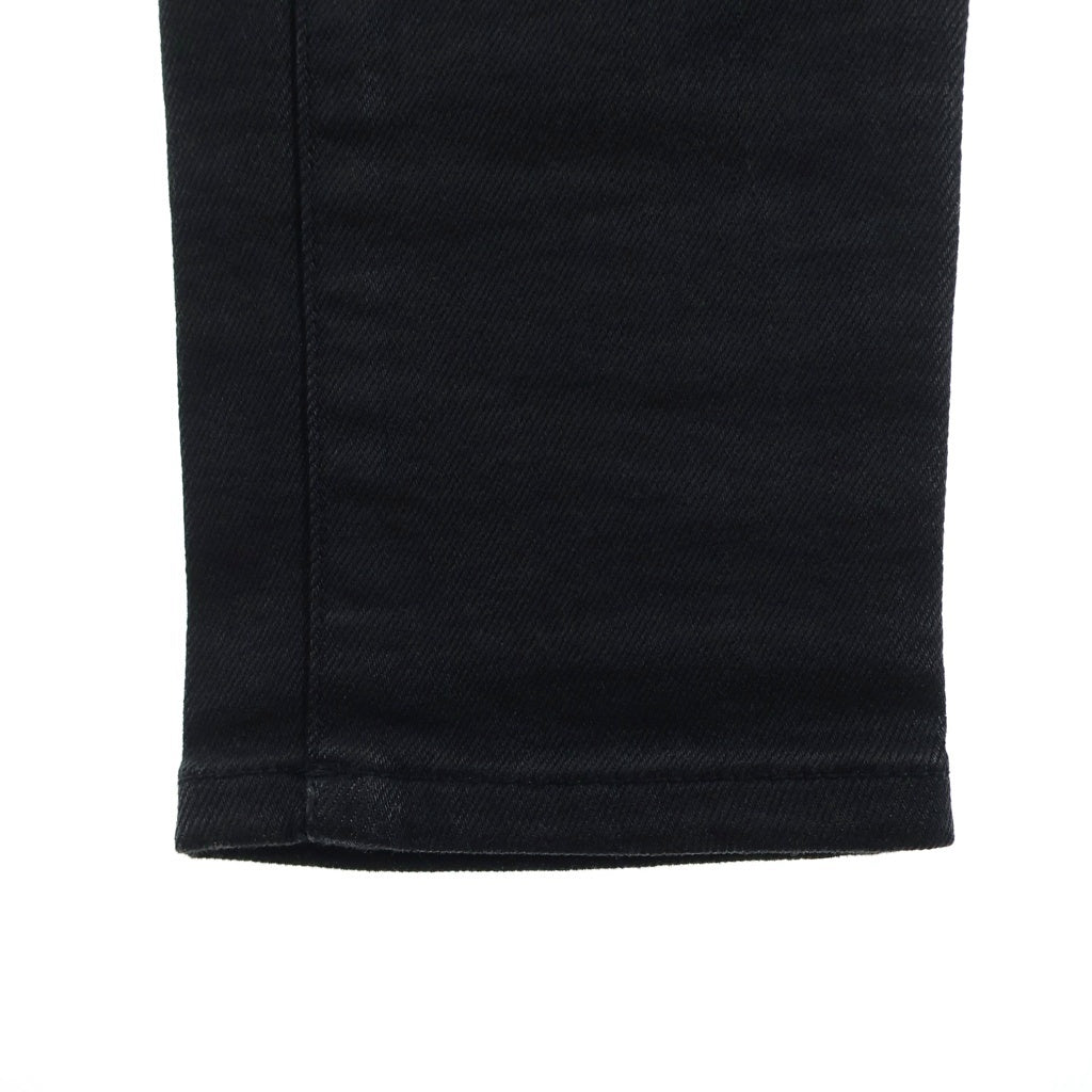 BALMAIN(バルマン) コットン コーティング加工 ストレッチ バイカーパンツ ブラック W6HD528C807