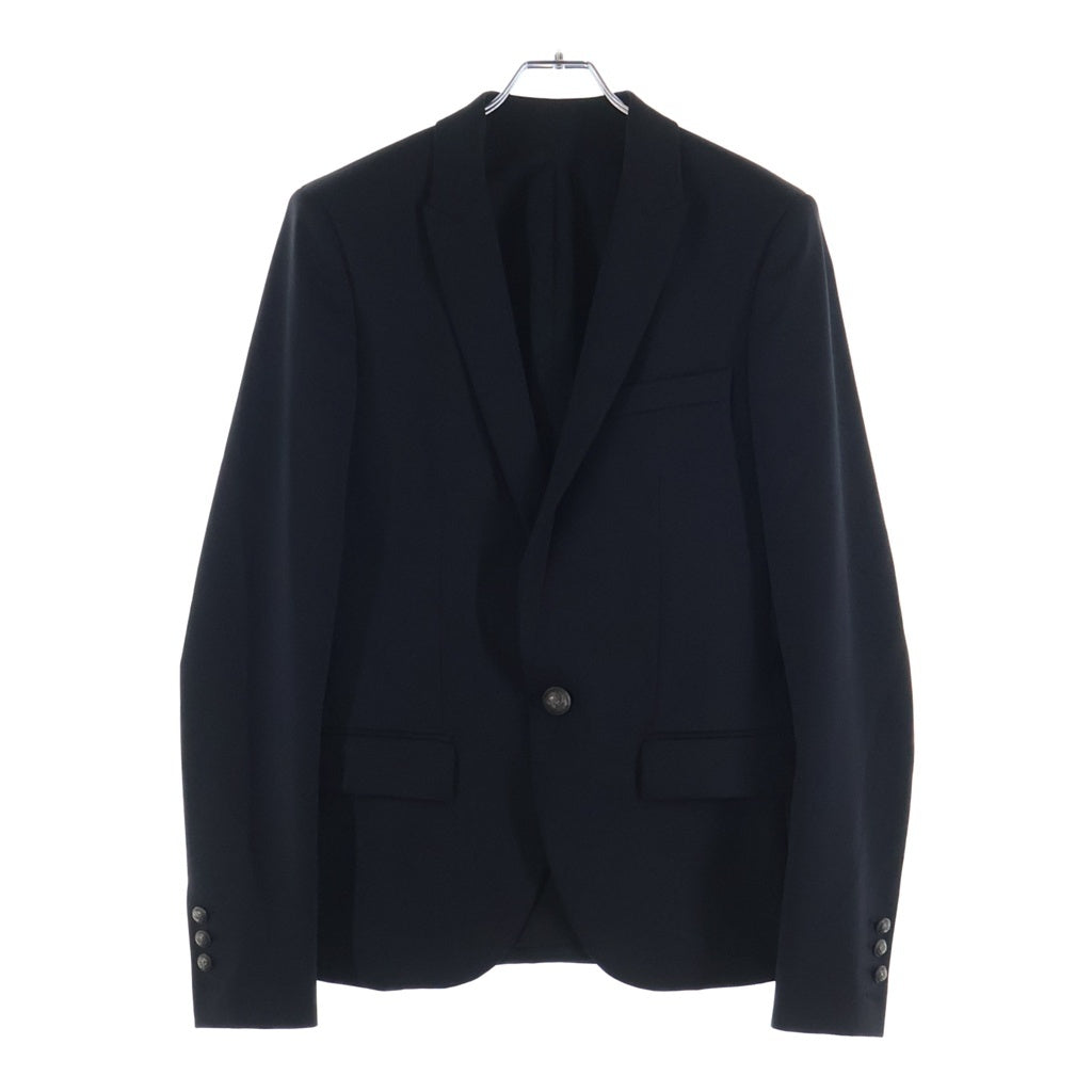 BALMAIN(バルマン) メタルボタン ウール 1B シングルテーラードジャケット ブラック SH17747W001