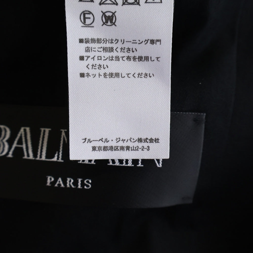 BALMAIN(バルマン) メタルボタン ウール 1B シングルテーラードジャケット ブラック SH17747W001