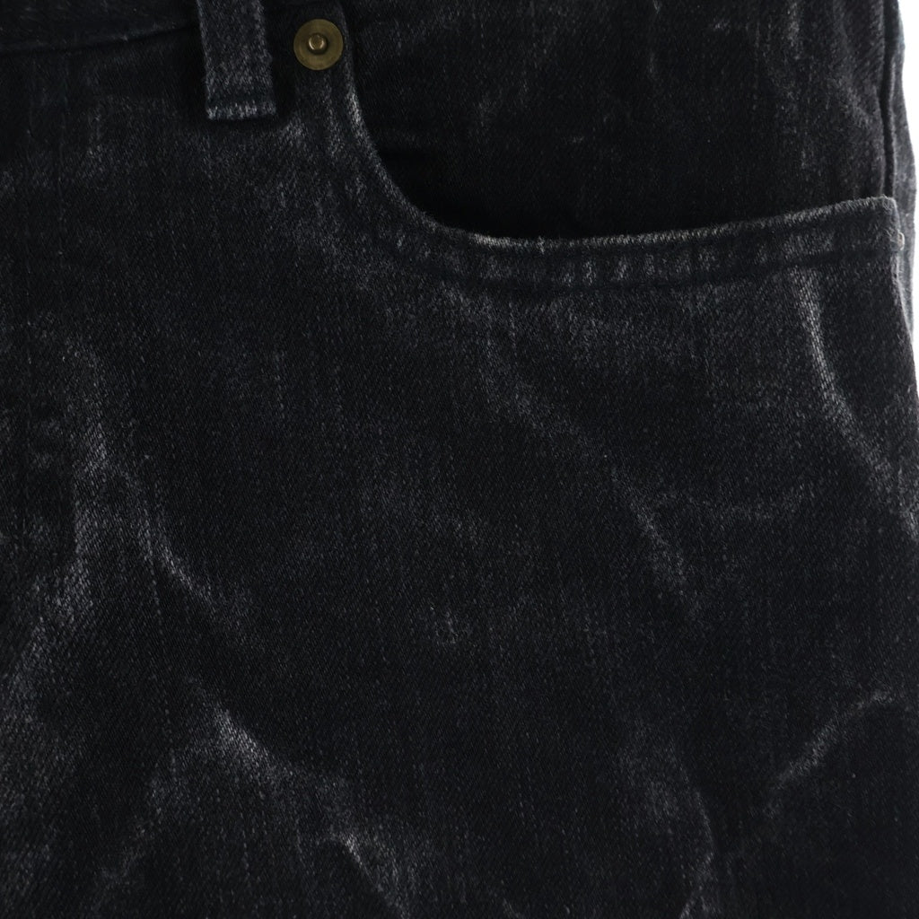 SAINT LAURENT PARIS(サンローランパリ) ブリーチ加工 スキニーデニムパンツ ブラック 407706 Y834L