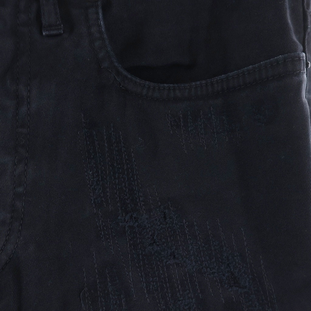 Dior HOMME(ディオールオム) 11AW クリス期 日本限定 ダメージ デストロイ加工 スリムロング スキニーパンツ ブラック 133D007TX009