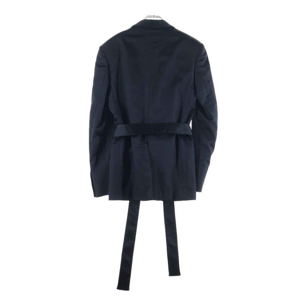 BALMAIN(バルマン) パイソン型押し 金ボタン 1B ショールカラー テーラードジャケット ネイビー W7H7050T176