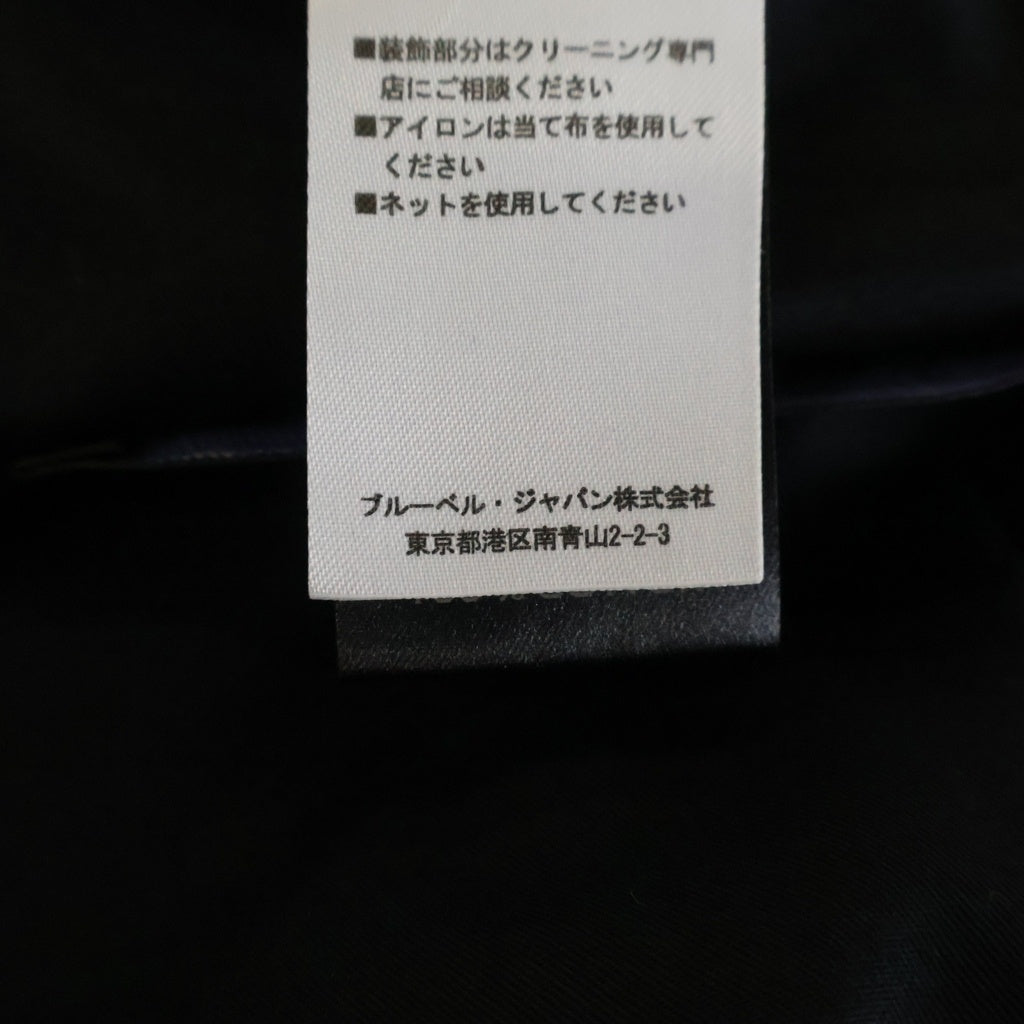 BALMAIN(バルマン) パイソン型押し 金ボタン 1B ショールカラー テーラードジャケット ネイビー W7H7050T176