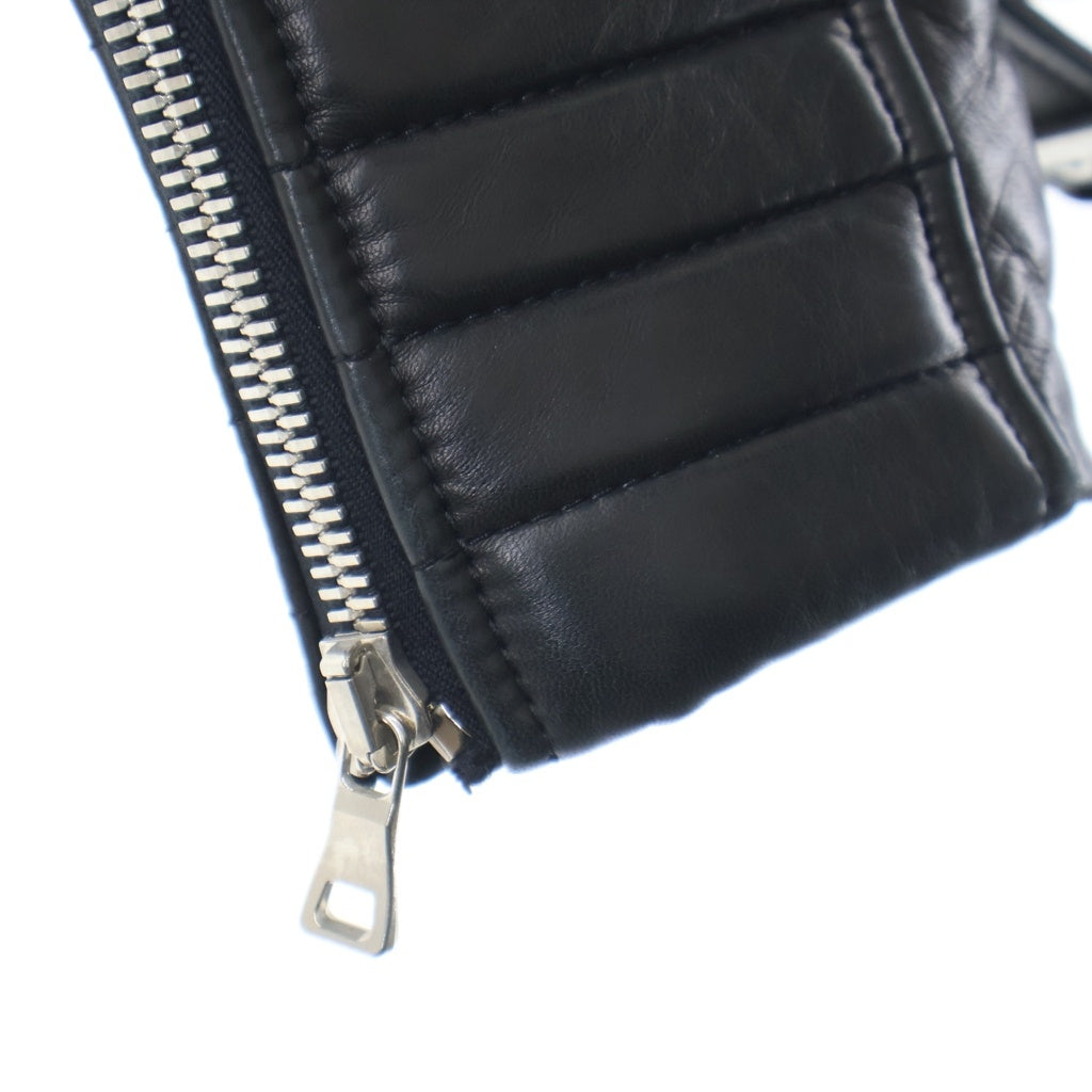 BALMAIN(バルマン) 13AW ラムスキン レザー バイカー ライダースジャケット ブラック T264 C253