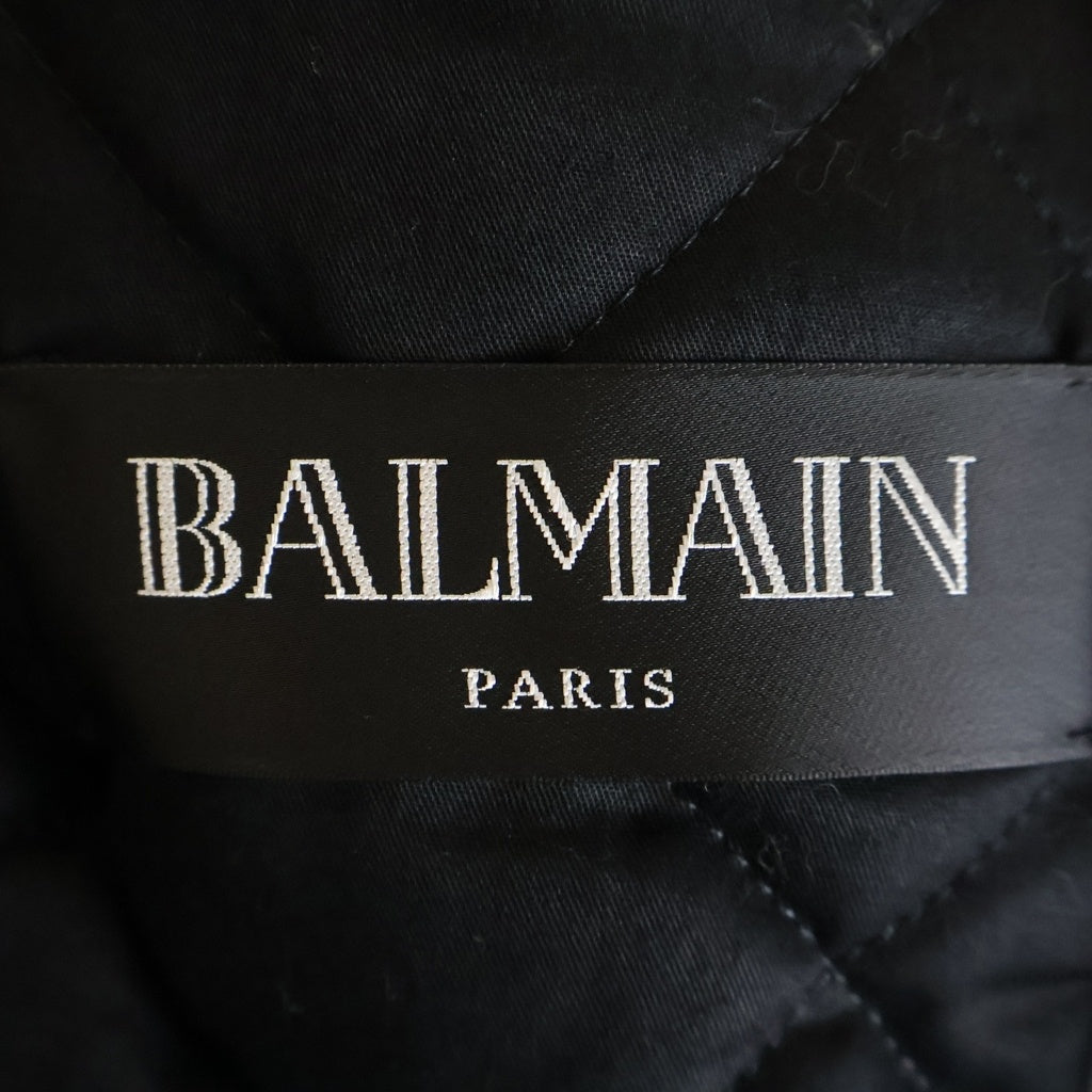 BALMAIN(バルマン) 13AW ラムスキン レザー バイカー ライダースジャケット ブラック T264 C253