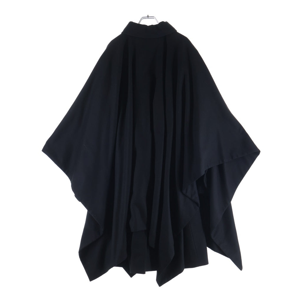 Dior HOMME(ディオールオム) 11AW クリス期 ウール ケープ付き マントコート ブラック 133C307A1785
