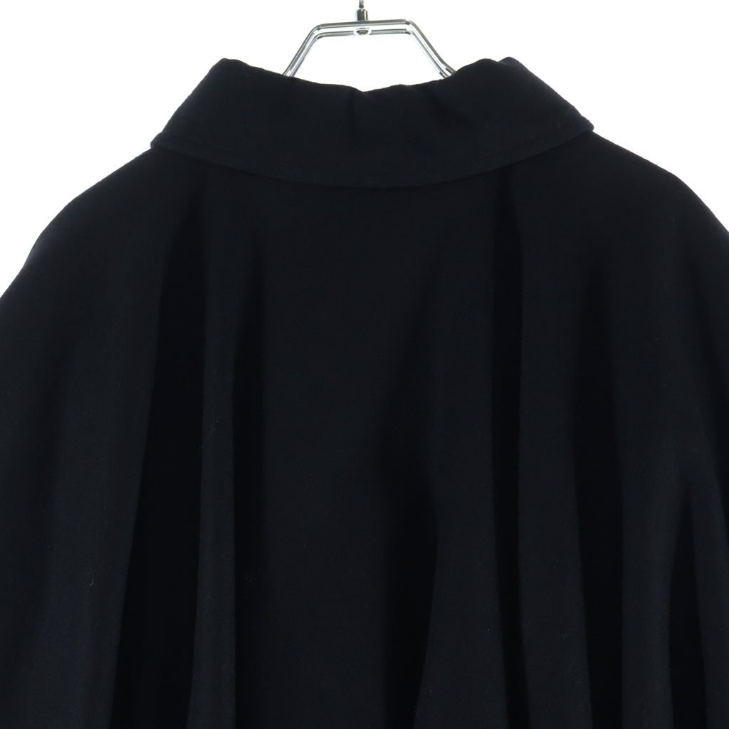 Dior HOMME(ディオールオム) 11AW クリス期 ウール ケープ付き マントコート ブラック 133C307A1785