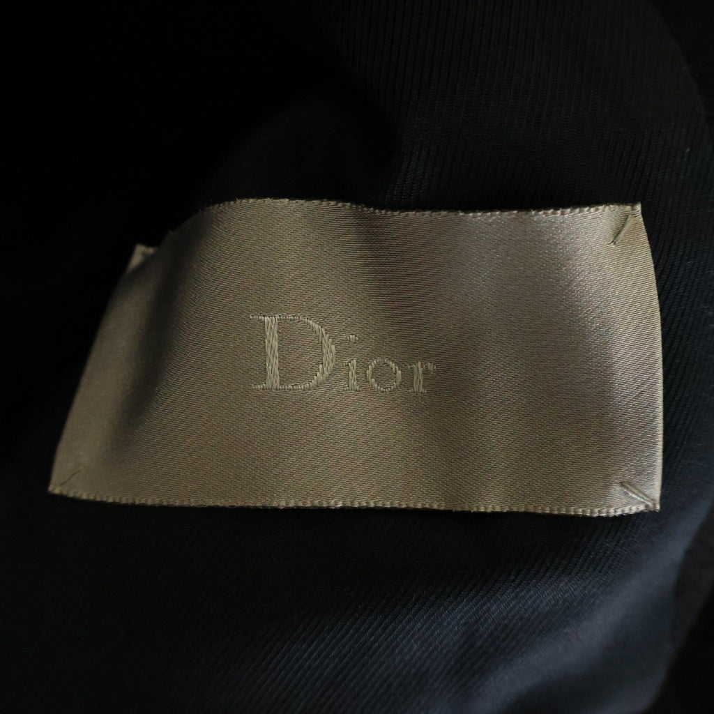 Dior HOMME(ディオールオム) 11AW クリス期 ウール ケープ付き マントコート ブラック 133C307A1785