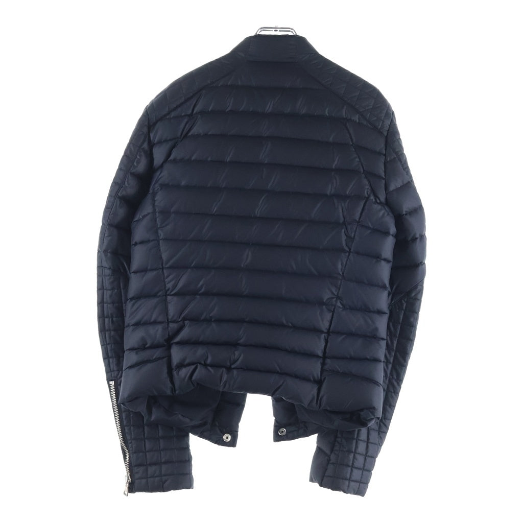 BALMAIN(バルマン) 12AW Biker Down Jacket ナイロン バイカー キルティング ダブルライダース ダウンジャケット ネイビー