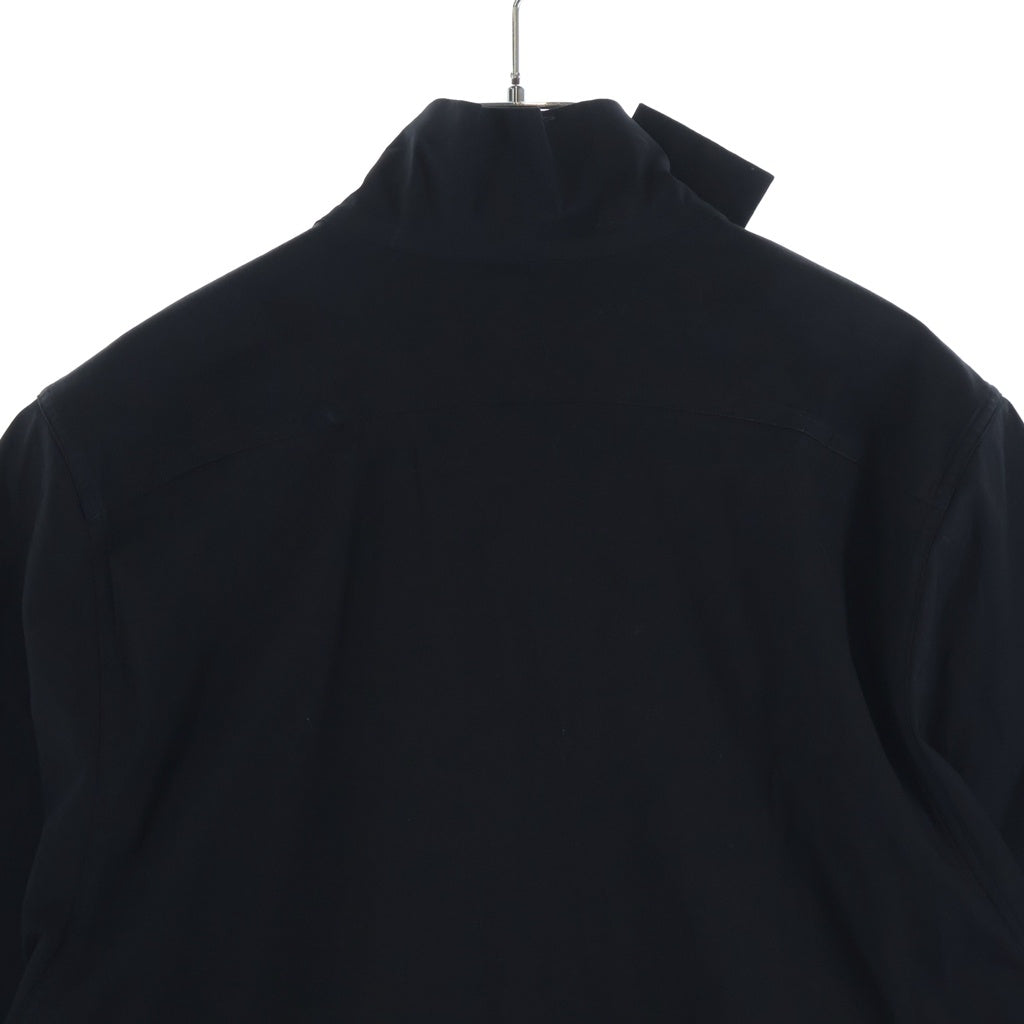 Rick Owens(リックオウエンス) 16SS CYCLOPS サイクロプス期 コットン ラバー ハイネック ショートスリーブ ロング 半袖シャツ ブラック RU16S3297-TE