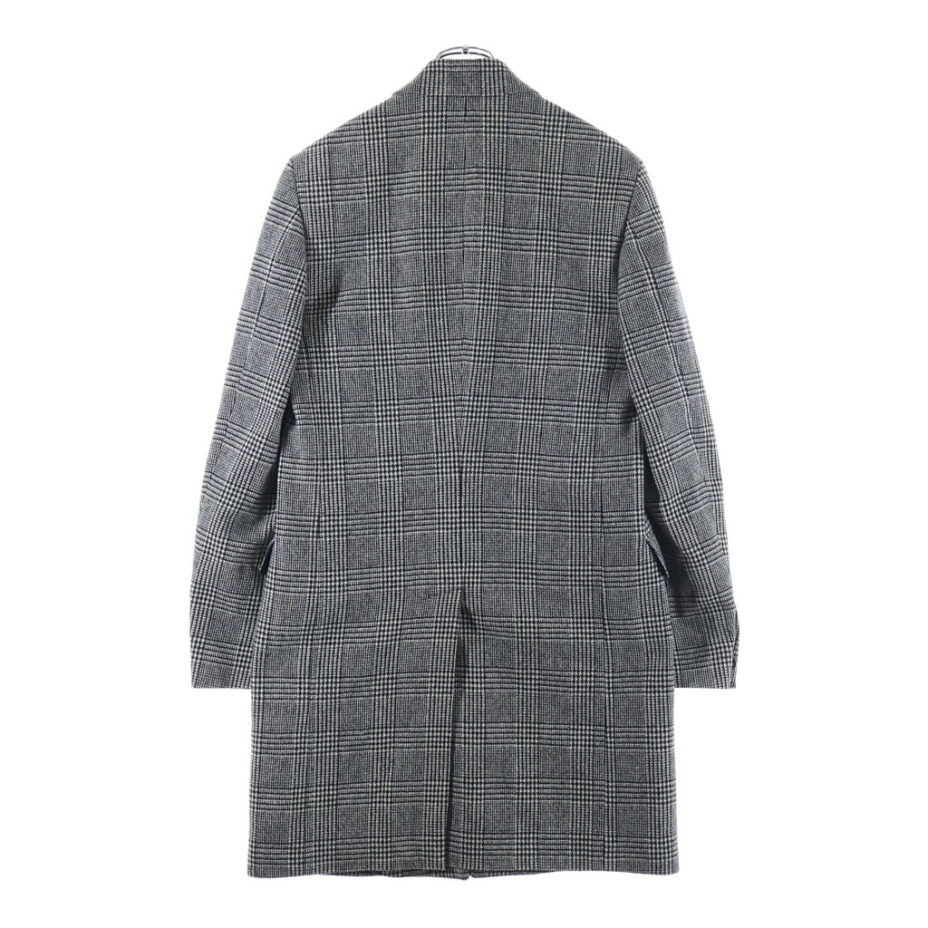 VERSACE(ヴェルサーチ) 17AW 千鳥格子 ウール チェスターコート ホワイト/ブラック A77560 A222941