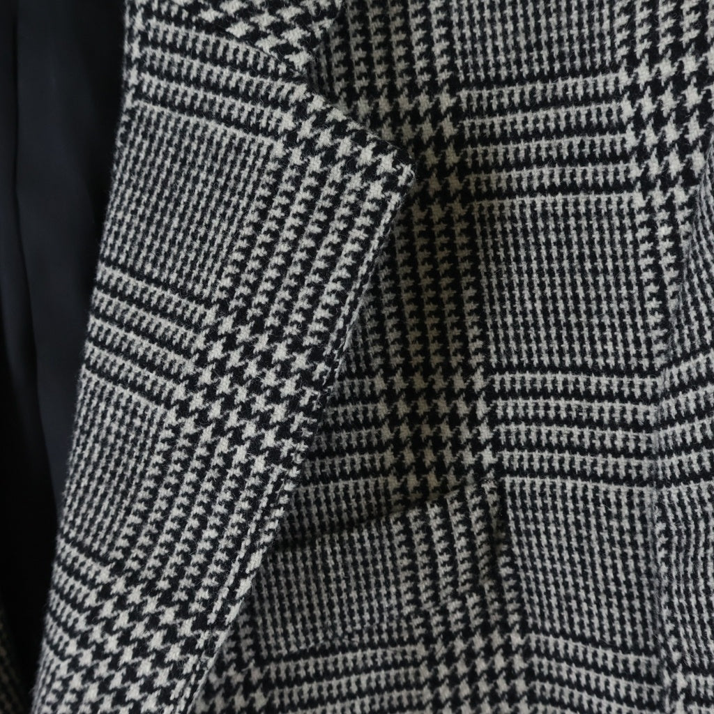 VERSACE(ヴェルサーチ) 17AW 千鳥格子 ウール チェスターコート ホワイト/ブラック A77560 A222941