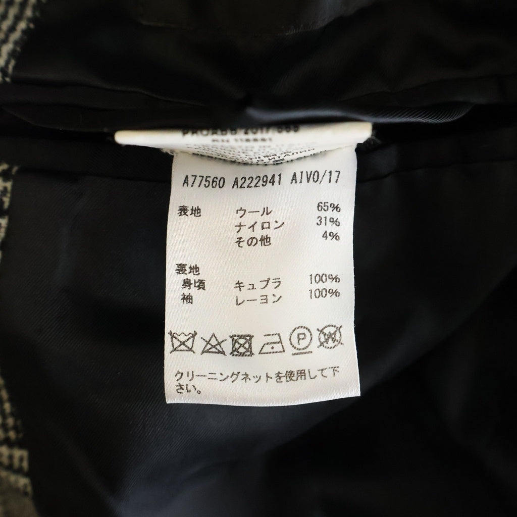 VERSACE(ヴェルサーチ) 17AW 千鳥格子 ウール チェスターコート ホワイト/ブラック A77560 A222941