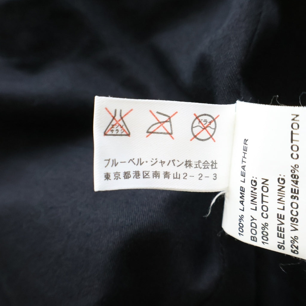 BALMAIN(バルマン) ラムスキン レザー バイカー ライダースジャケット グレー