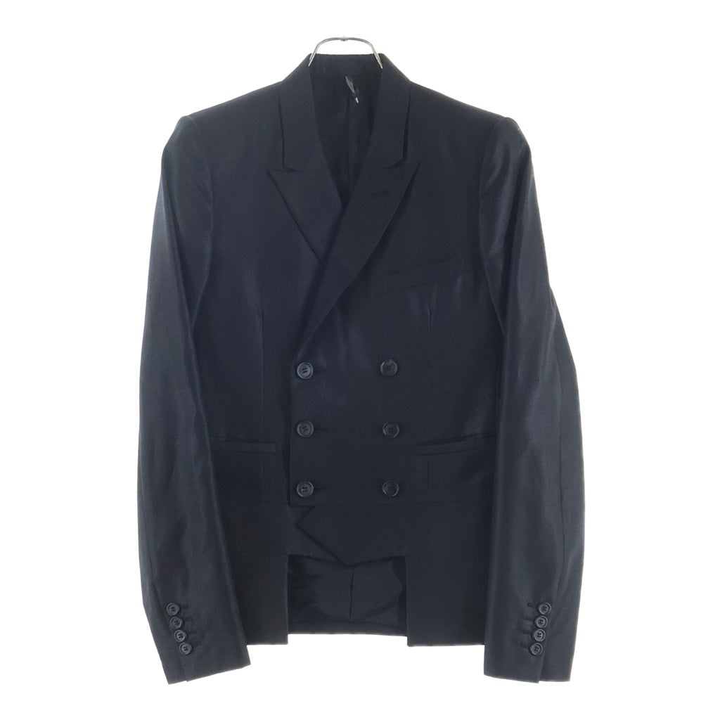 Dior HOMME(ディオールオム) 07SS エディ期 ポリエステル ウール ダブルブレスト テーラードジャケット ブラック 7E3120600068