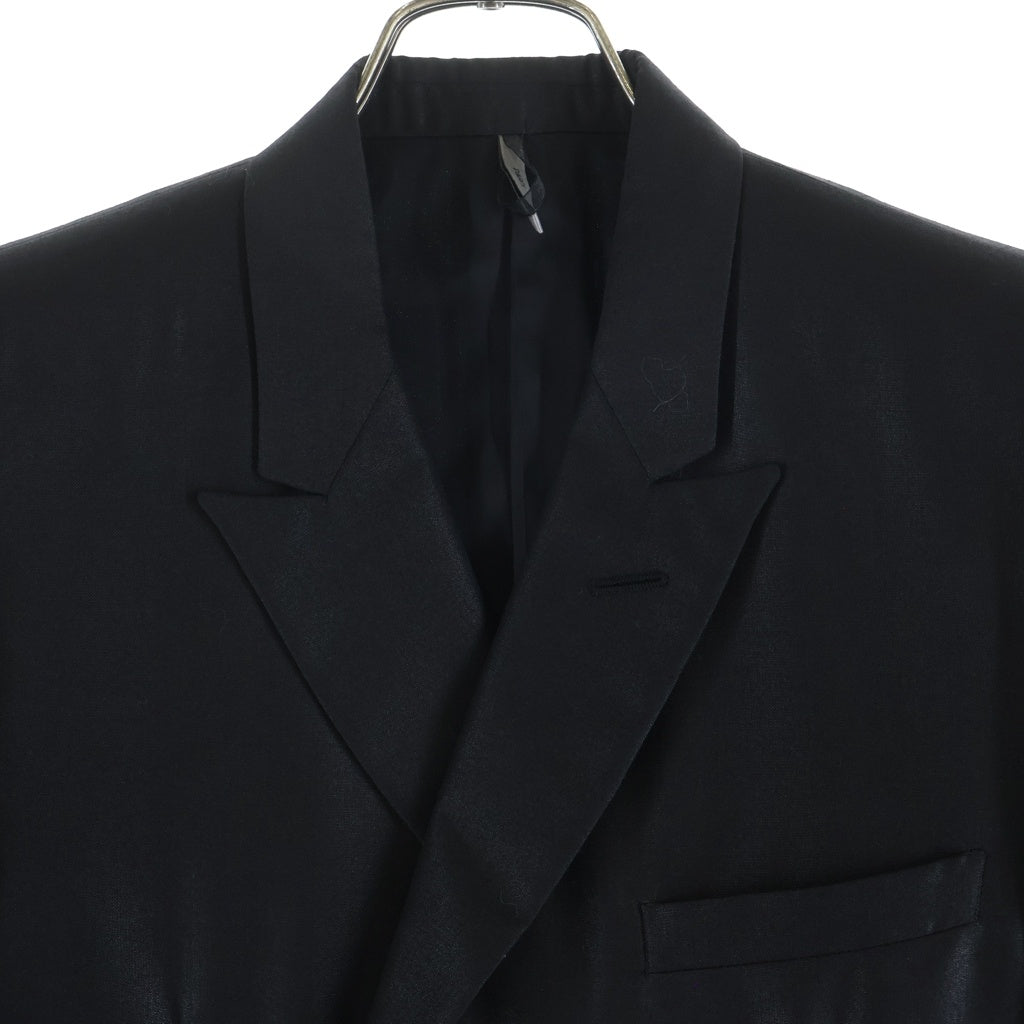 Dior HOMME(ディオールオム) 07SS エディ期 ポリエステル ウール ダブルブレスト テーラードジャケット ブラック 7E3120600068