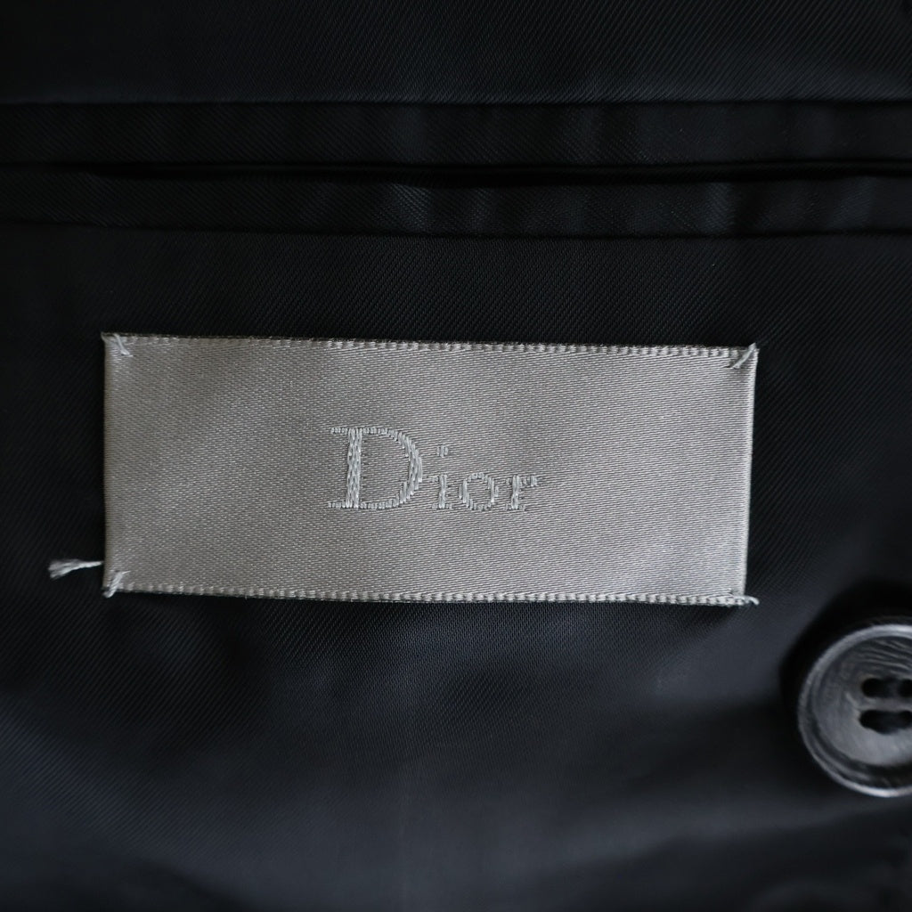 Dior HOMME(ディオールオム) 07SS エディ期 ポリエステル ウール ダブルブレスト テーラードジャケット ブラック 7E3120600068