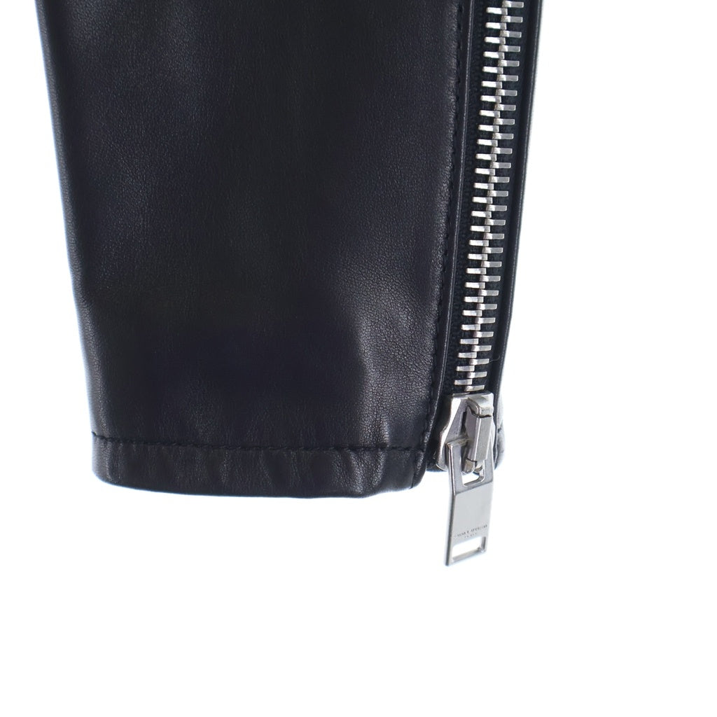 SAINT LAURENT PARIS(サンローランパリ) エディ期 L01 ラムレザー クラシックモーターサイクルダブルライダースジャケット レディース ブラック 397287 Y5YA2