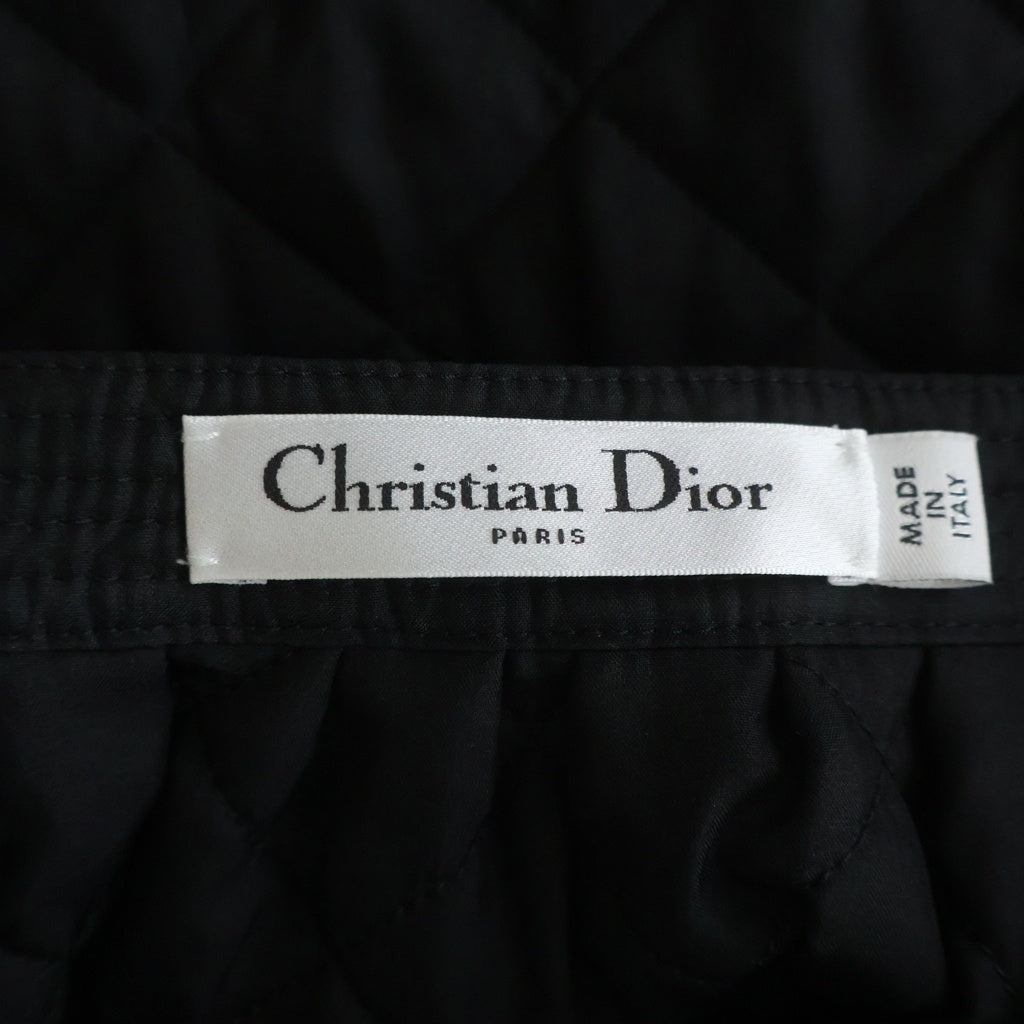 Christian Dior(クリスチャンディオール) シルク キルティング ロングスカート ブラック レディース 957J22A6634