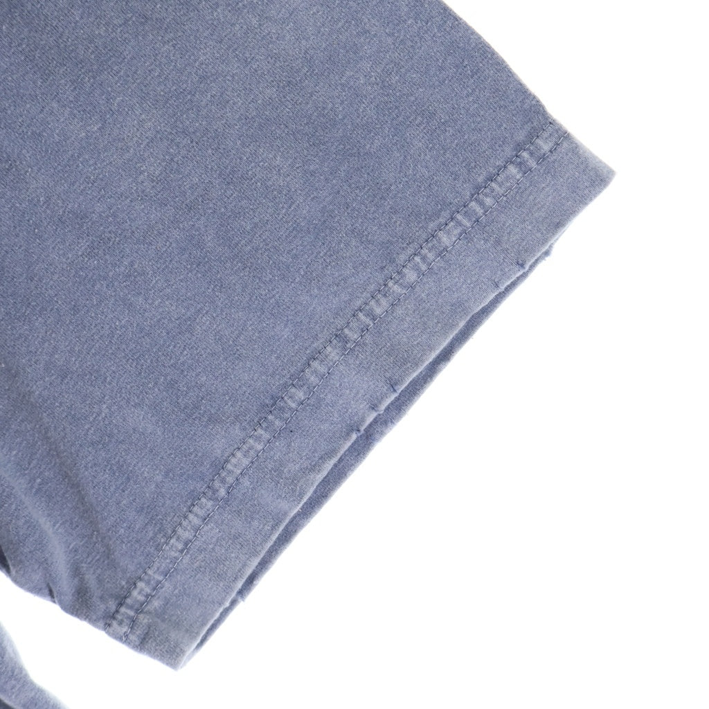 MAISON MIHARAYASUHIRO(メゾンミハラヤスヒロ) 26SS BLEACHED KIDS STICKER TEE ブリーチ ダメージ加工 キッズステッカー 半袖Tシャツ カットソー ブルー K16TS781
