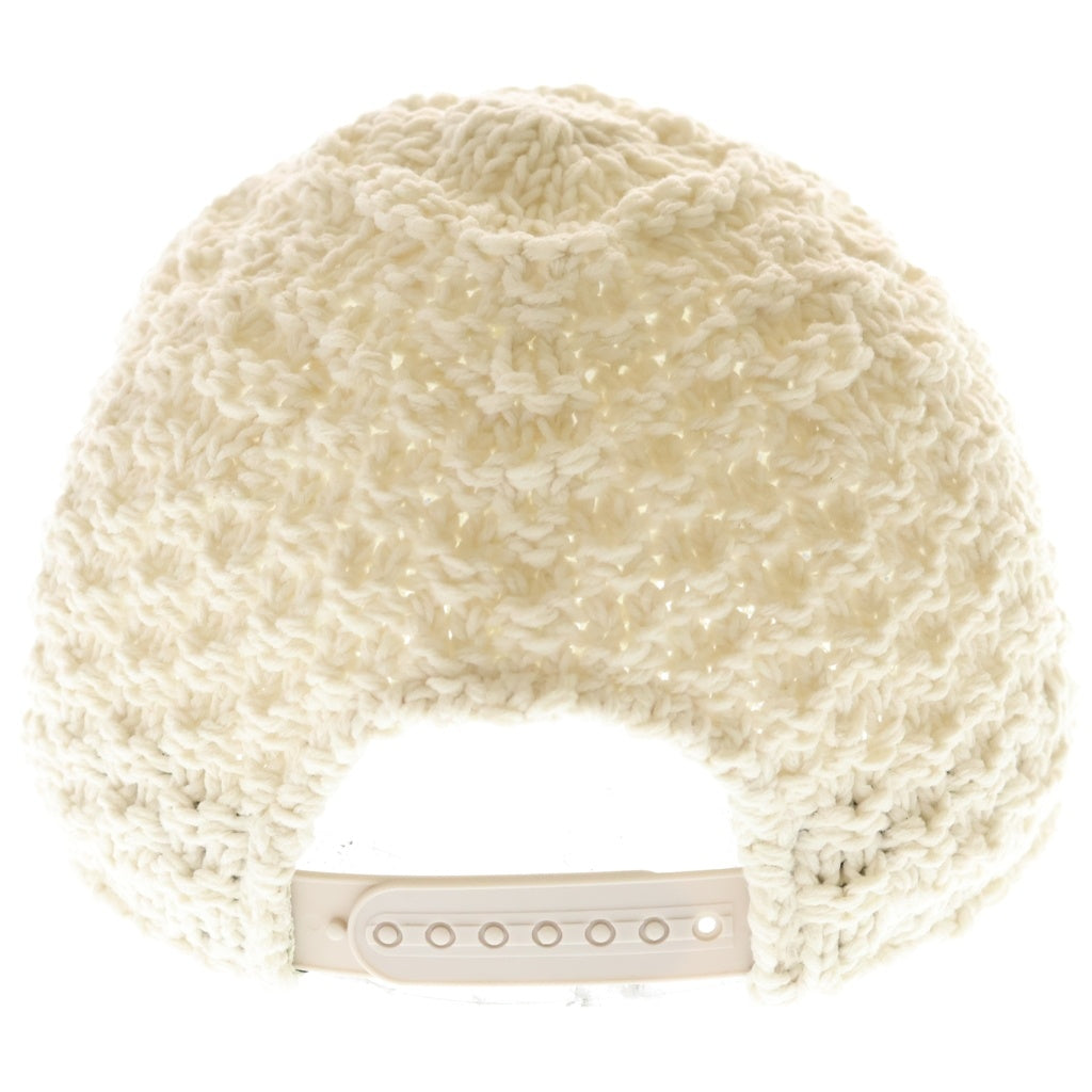 MAISON MIHARAYASUHIRO(メゾンミハラヤスヒロ) 26SS LA KNIT CAP コットンアクリル ニット ベースボールキャップ 帽子 ホワイト A16AC402-0 レディース