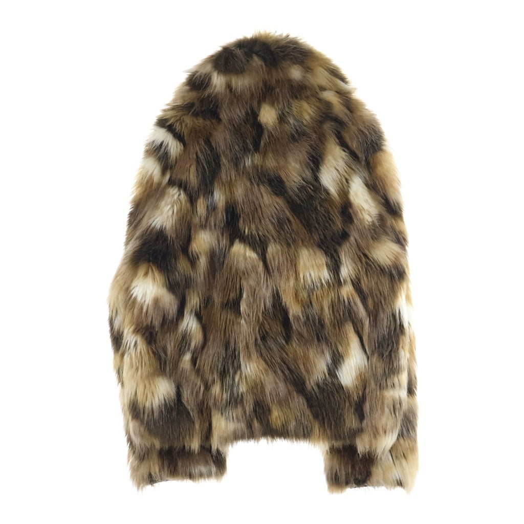 SAINT LAURENT PARIS(サンローランパリ) フェイクファー ダブルブレスト ブルゾン ジャケット ブラウン 580446 Y080V