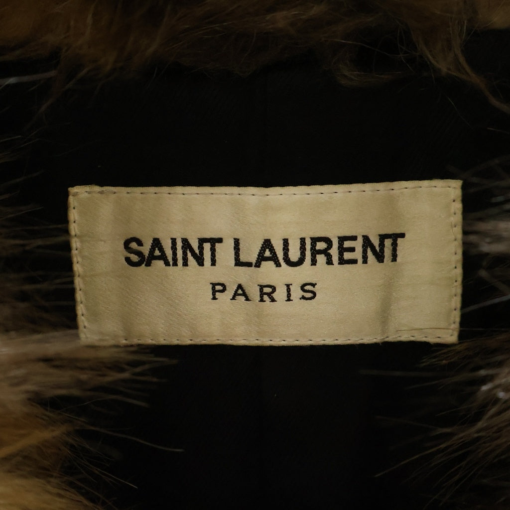SAINT LAURENT PARIS(サンローランパリ) フェイクファー ダブルブレスト ブルゾン ジャケット ブラウン 580446 Y080V