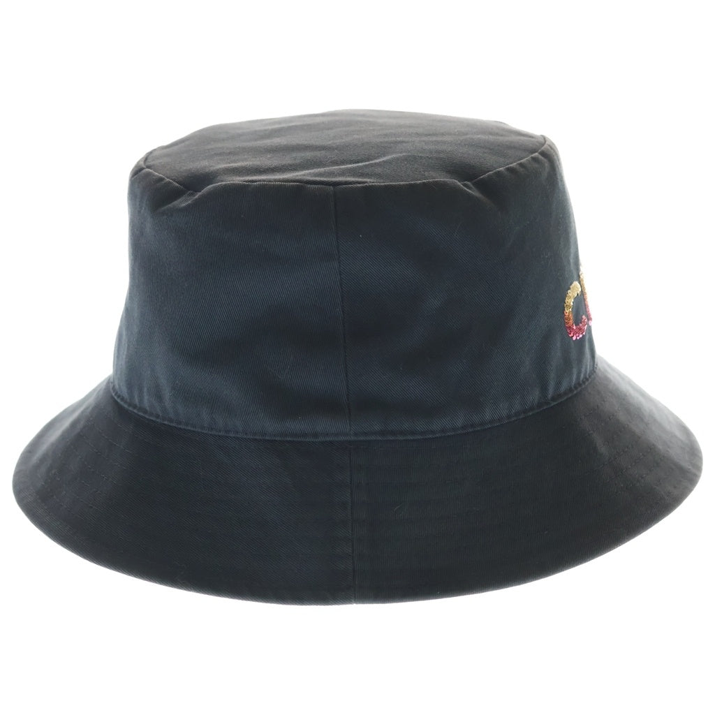 CELINE(セリーヌ) LOGO BUCKET HAT スパンコール ロゴプリント バケットハット 帽子 ブラック 2AUO1968P レディース