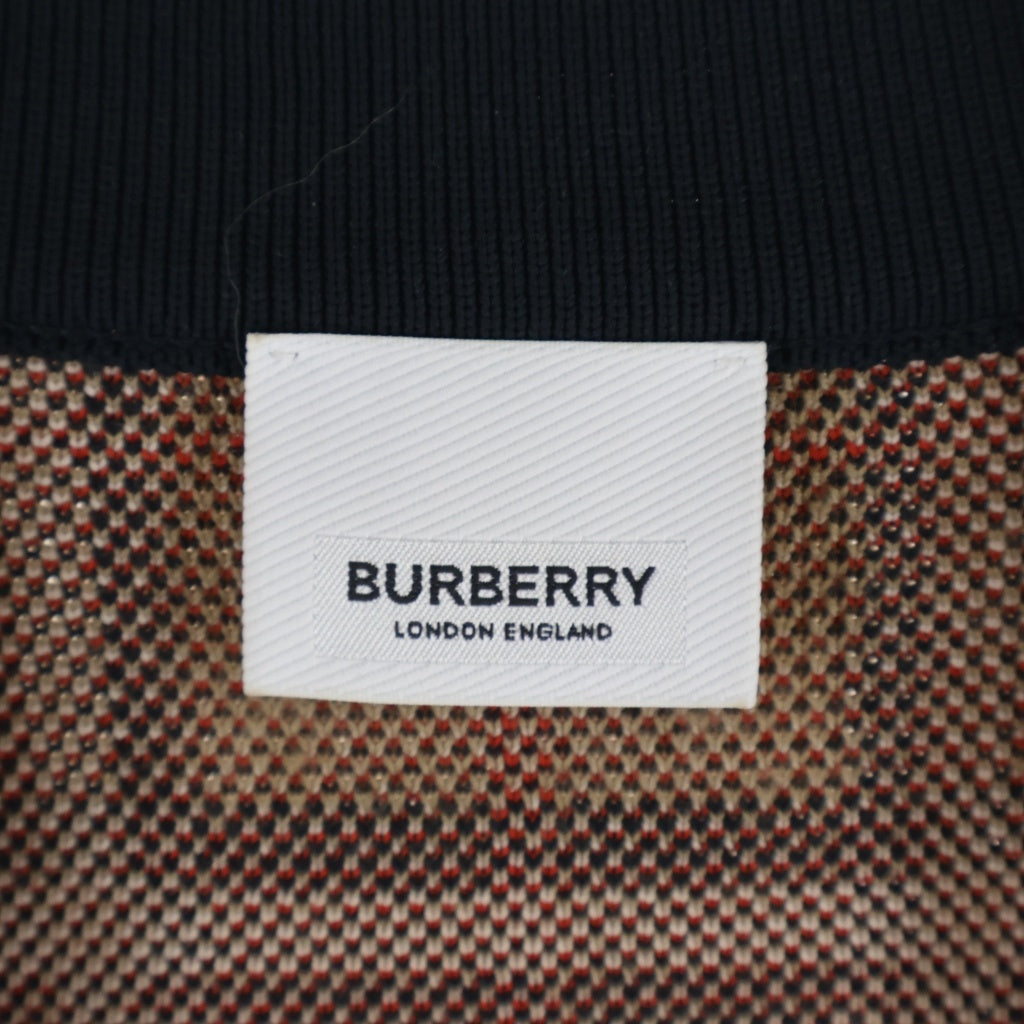 BURBERRY(バーバリー) ノバチェック ウール ニット カーディガン ブラウン 8024076