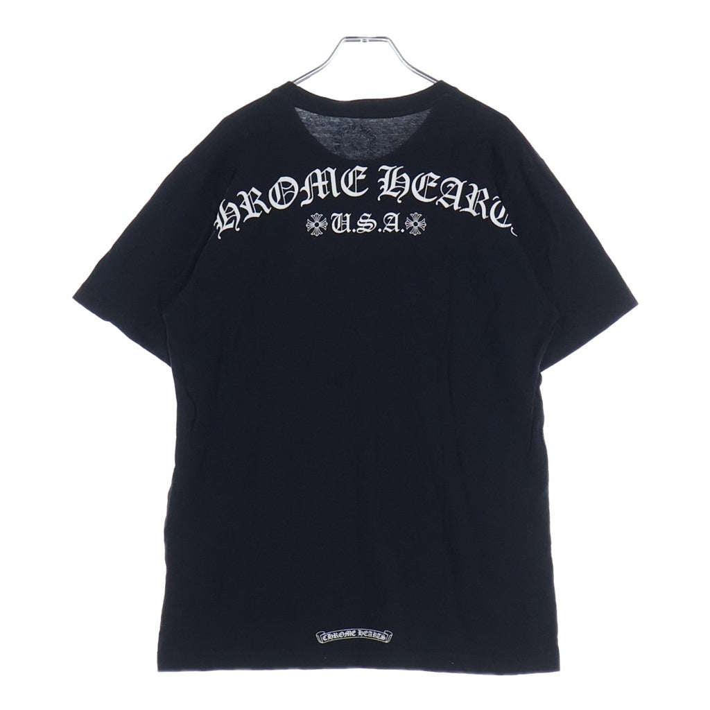 CHROME HEARTS(クロムハーツ) CH T-SHRT バック アーチ ロゴ プリント 半袖 Tシャツ カットソー ブラック