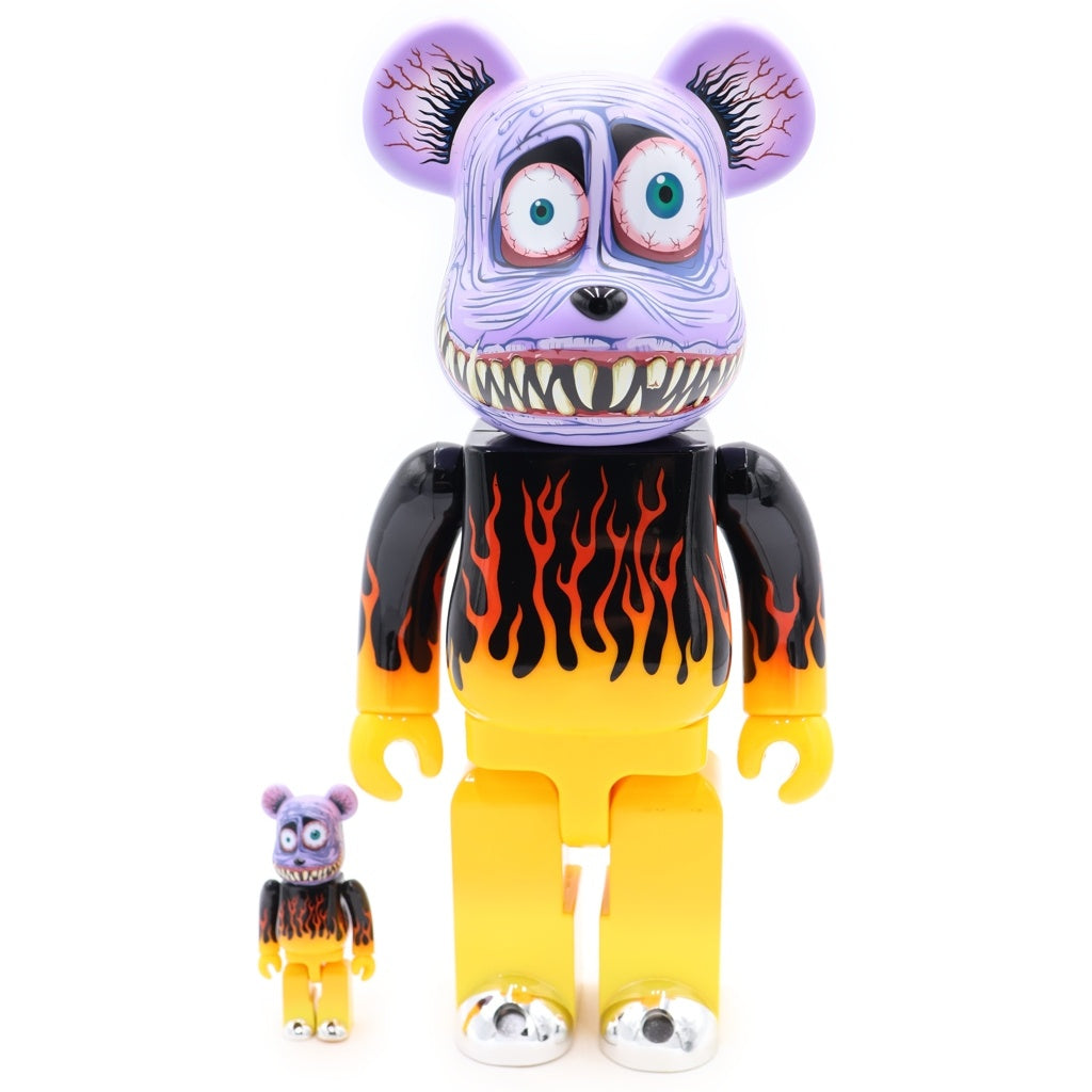 MEDICOM TOY(メディコムトイ) BE@RBRICK WWT MARK PARKER 400% & 100% ベアブリック マークパーカー フィギュア 人形 パープル