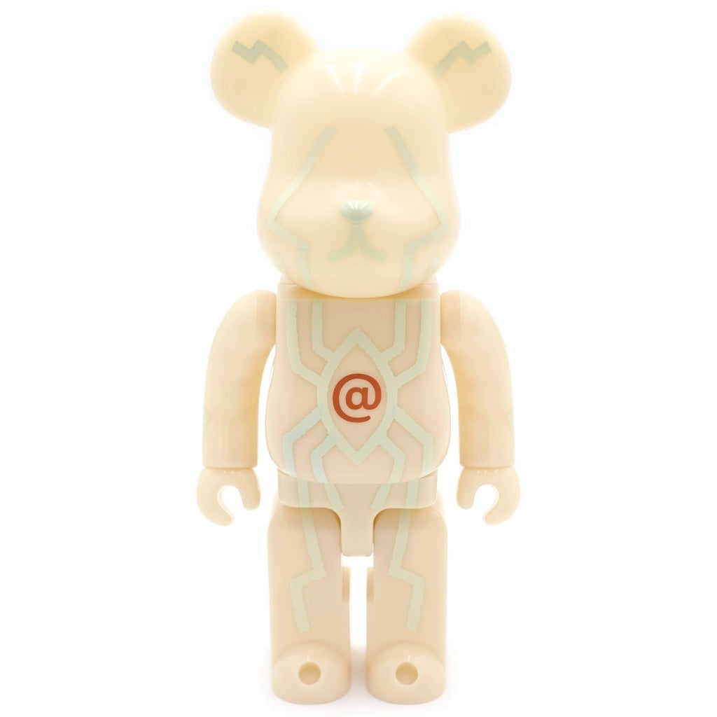 MEDICOM TOY(メディコムトイ) BE@RBRICK HMV PUSHEAD spider eye ベアブリック エイチエムブイ パスヘッド スパイダーアイ 蓄光 フィギュア 人形 ベージュ
