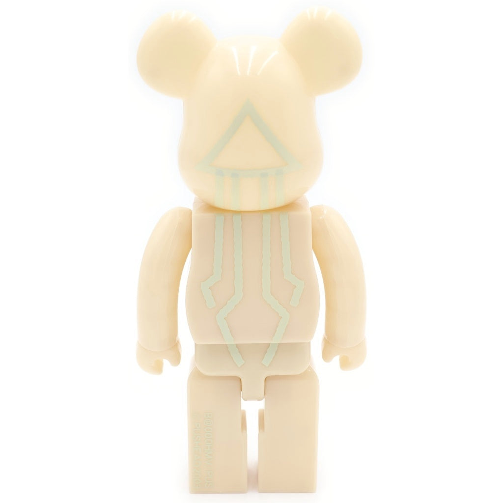 MEDICOM TOY(メディコムトイ) BE@RBRICK HMV PUSHEAD spider eye ベアブリック エイチエムブイ パスヘッド スパイダーアイ 蓄光 フィギュア 人形 ベージュ