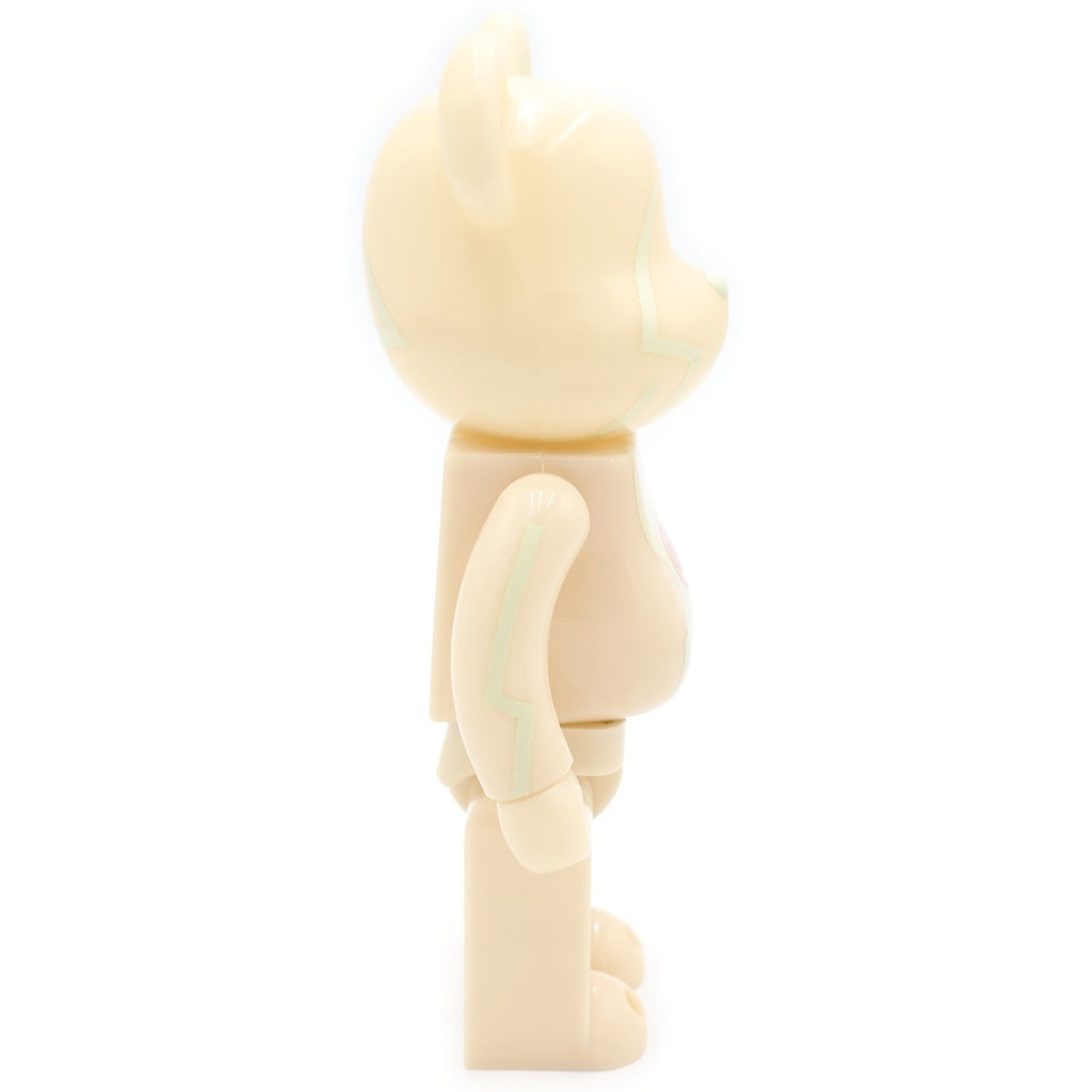 MEDICOM TOY(メディコムトイ) BE@RBRICK HMV PUSHEAD spider eye ベアブリック エイチエムブイ パスヘッド スパイダーアイ 蓄光 フィギュア 人形 ベージュ