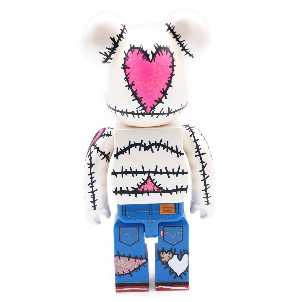 MEDICOM TOY(メディコムトイ) BE@RBRICK Levi's Store JEANS DESIGN CONTEST Lady's 400% ベアブリック ストア ジーンズデザインコンテスト レディース フィギュア 人形 ホワイト/ピンク