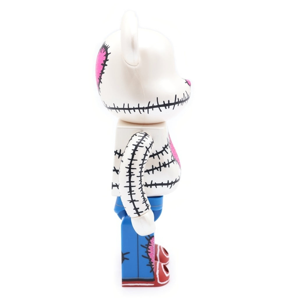 MEDICOM TOY(メディコムトイ) BE@RBRICK Levi's Store JEANS DESIGN CONTEST Lady's 400% ベアブリック ストア ジーンズデザインコンテスト レディース フィギュア 人形 ホワイト/ピンク