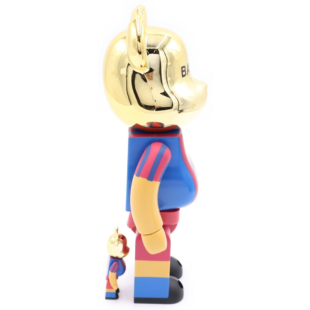 MEDICOM TOY(メディコムトイ) BE@RBRICK FCB 05-06 CHAMPION Ver 100% & 400% ベアブリック エフシーバルセロナ 05‐06 チャンピオンバージョン フィギュア 人形 ブルー/レッド/ゴールド