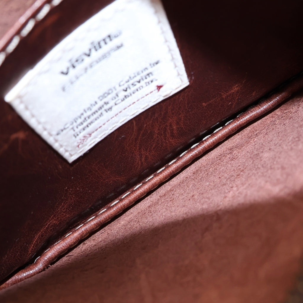 VISVIM(ヴィスヴィム) DUST BOWL WALLET アリゲーターレザーデザイン ジップ コインケース ミニウォレット ブラウン
