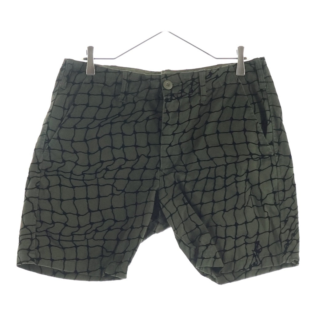 NEIGHBORHOOD(ネイバーフッド) 19SS SRL HANGER/C-ST 総柄デザイン ジップアップ ハーフパンツ ジョーツ カーキ 191UCNH-PTM01