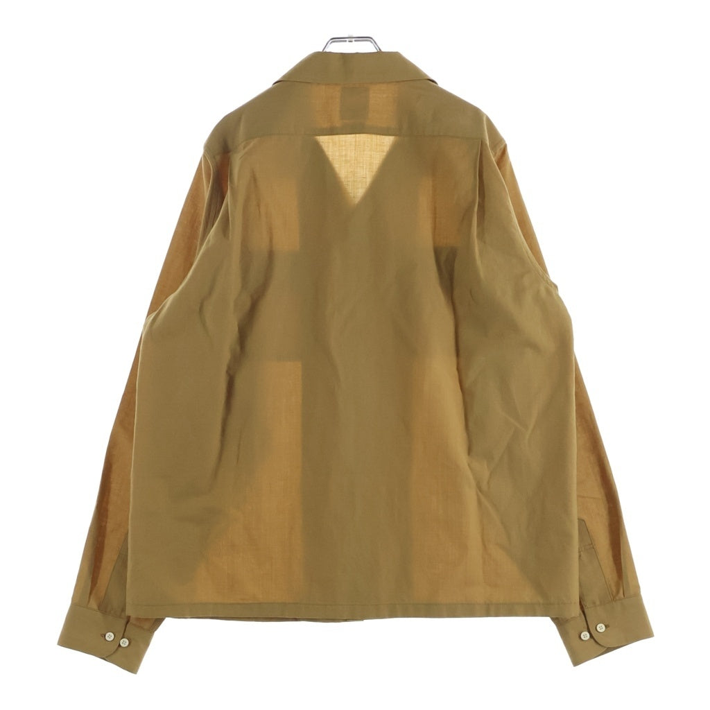 VISVIM(ヴィスヴィム) BOOMER SHIRT L/S ダブルポケット 開襟 長袖 ボタン シャツ ブラウン 0123105011004