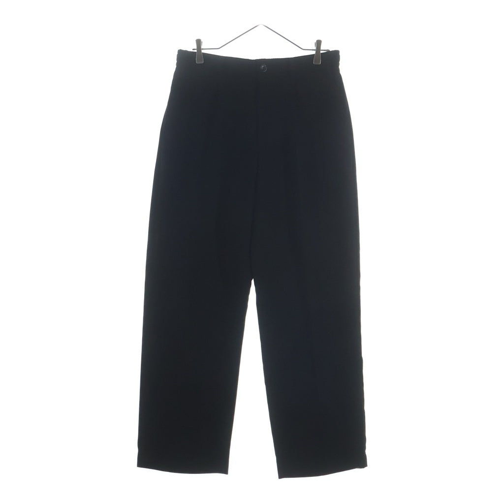 N.HOOLYWOOD(エヌハリウッド) WIDE TAPERED EASY SLACKS ワイドテーパードシルエット タック スラックス パンツ ブラック PT06-095